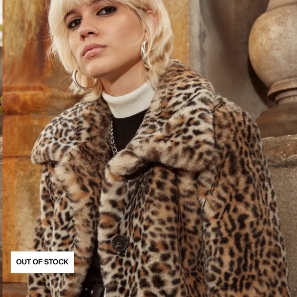 The Kooples Paris leopard Faux Fur Coat jacket - Picture 4 of 11